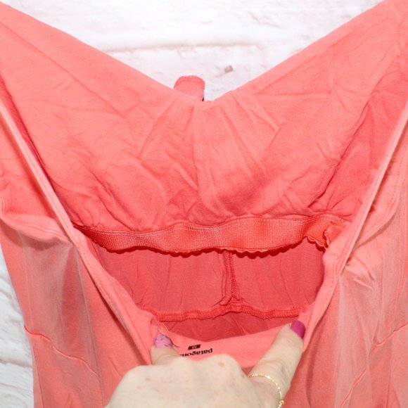 Patagonia Orange Organic Cotton Border Floral Kamala Tank Midi Dress Size M - Picture 7 of 9